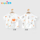優(yōu)奇嬰兒衣服半背衣新生夏薄款衣服52碼短袖護(hù)肚上衣夏天初生寶寶夏裝
