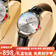 I&W CARNIVAL HWGUOJI瑞士IW手表女機械表進口機芯全自動女士手表情人節(jié)生日禮物送女友 銀灰皮帶/禮盒包裝