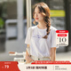 茵曼（INMAN）2025夏季新款女款文藝百搭圓領(lǐng)純棉字母繡花短袖T恤女上衣 白色 M