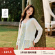 茵曼（INMAN）薄款微透彩絲針織衫2025夏季女裝新款簡(jiǎn)約顯瘦長(zhǎng)袖開(kāi)衫上衣 白色 M