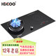 黑狗（HEIGOO）九腔猛火氣電灶電氣氣電兩用灶具臺(tái)式嵌入式電磁爐燃?xì)庠蠲簹庖惑w灶二合一一電一氣雙灶 左氣右電(連體款) 管道天然氣12T