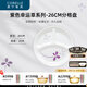 CORELLE康寧餐具 美國進(jìn)口 耐熱玻璃 三格減脂餐盤 學(xué)生早餐盤兒童分格盤 26cm分格盤-紫色幸運(yùn)草