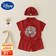 迪士尼（Disney）童裝周歲禮服寶寶衣服夏季薄款滿(mǎn)月服嬰兒套裝中國風(fēng)刺繡百日宴服 350紅色三件套+掛件 80 碼適合9-12月(75-85cm)