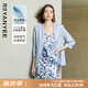 顏域藍(lán)色薄款小西裝女2025夏季新款通勤職業(yè)顯瘦修身西服短外套女 淺藍(lán) 2XL