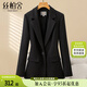 絲柏舍休閑西服2025秋裝新款女裝通勤中長(zhǎng)款收腰一?？畚餮b