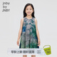 jnby by JNBY江南布衣童裝春秋休閑無袖背心連衣裙大裙擺女童兒童1O8G17600 347/綠色系多彩混雜色 150 cm