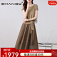 Ehangy輕奢品牌兩件套連衣裙女2025年夏季新款小個(gè)子氣質(zhì)優(yōu)雅洋氣裙子 駝配咖啡 M