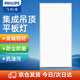飛利浦LED集成吊頂燈 面板燈平板燈廚房燈衛(wèi)生間浴室燈廚衛(wèi)鋁扣板燈具 【鋁材邊框】24W白光 6500K 300x600