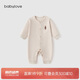 babylove嬰兒連體衣春秋款純棉寶寶哈衣家居服爬服長袖彩棉新生兒衣服