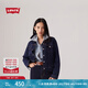 Levi's李維斯女士美式懷舊復(fù)古巴恩風(fēng)時(shí)尚深藍(lán)顯瘦牛仔夾克外套 深牛仔色 M