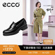 愛步（ECCO）樂福鞋女 經(jīng)典厚底百搭英倫風皮鞋 摩登女鞋490013 黑色37
