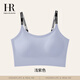 赫蓮娜（HR）輕運動背心內衣女美背無痕小胸收副乳文胸防下垂健身瑜伽胸罩 淺紫色 L 【建議80A-80C】