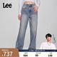 Lee【張凌赫代言】商場同款428懶懶褲舒適高腰直腳女牛仔褲潮流 淺藍色 28