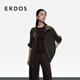 ERDOS 25秋冬休閑工裝抽繩收腰通勤連帽女風(fēng)衣短外套 軍綠 M 165/84A