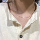 Cindy Kelly實用項鏈女士可掛吊墜鎖骨鏈輕奢首飾送老婆結(jié)婚紀(jì)念生日禮物女生 金色裸鏈 細款長度40+5