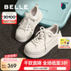 百麗（Belle）休閑帆布鞋女商場同款厚底增高板鞋B3P1DBM4 米色 38 (240mm)