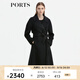PORTS寶姿女裝 秋冬新品長袖中長大衣毛呢外套LN9C109JZF035【下架】 黑色 S (4)
