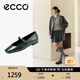 愛(ài)步（ECCO）芭蕾舞鞋女 25年新款百搭方頭淺口單鞋瑪麗珍女鞋 舞悅234343 藻綠色23434301592 38