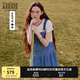 Teenie Weenie小熊連衣裙女2025年夏季新款學(xué)院風(fēng)活力牛仔背帶裙短裙女 淺藍色 M
