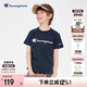 Champion【涼感科技】冠軍男女童短袖T恤2025夏季新款大小童親子裝上衣