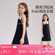 ASK JUNIOR【學(xué)院風(fēng)】兒童裙子25夏季女大童背心裙POLP領(lǐng)連衣裙T恤裙