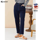 波頓波頓2025年蘿卜女士牛仔褲秋冬新款高端高腰顯瘦深藍色大碼褲子 深藍褲長(cháng)100cm 30