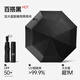 名創(chuàng)優(yōu)品（MINISO）遮陽傘三折防曬傘輕小巧便攜折疊晴雨傘女太陽傘輕 黑色-超輕防UV素色三折防曬傘