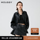 moussy 女裝新款街頭風(fēng)皮衣外套女028HSZ30-0531 020黑色 均碼