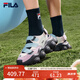 FILA 斐樂女鞋草莓涼鞋夏厚底增高瑪麗珍運動魔術(shù)貼涼拖 粉紅沙司/淡水色-SD 37.5