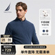 諾帝卡（NAUTICA） 【單件直降】男裝春夏款親膚舒適羊毛圓領(lǐng)毛衣男SO3306 紫藤藍4GI M