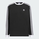 三葉草（Adidas）三條紋 經(jīng)典款 舒適透氣 圓領(lǐng) 長(cháng)袖T恤  男女 KE5824 S