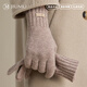 玖慕（JIUMU）羊絨保暖手套女秋冬季女士加厚羊毛毛線(xiàn)手套開(kāi)車(chē)騎車(chē)防寒手套