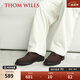 THOM WILLS反絨男士休閑皮鞋真皮英倫商務圓頭德比鞋舒適軟底男鞋 深咖色D1621 42 /8碼