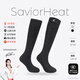 SAVIOR HEAT【3C認(rèn)證】心之禮電加熱滑雪襪子防寒防凍長筒男女厚保暖襪發(fā)熱襪 黑色 L（43-45鞋碼）