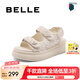 百麗（Belle）亮片休閑涼鞋女商場款厚底增高涼鞋B4A1DBL4 米色 37 (235mm)