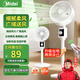 XVVMI米【超級單品】三葉輕音立式電風扇家用柔風落地扇臺式桌面小型風扇大風量節(jié)能搖頭宿舍電扇 