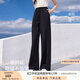 香影【伊士曼二醋酸】米白天絲棉長(zhǎng)褲女2025夏裝新款闊腿直筒褲子 黑色 S 155/80A/85-95斤