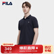 FILA斐樂(lè)官方男子針織短袖POLO衫夏季基礎(chǔ)簡(jiǎn)約休閑上衣