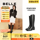 百麗（Belle）周雨彤同款星環(huán)騎士靴女商場同款時(shí)髦長靴3KV72DG4 黑色 37 (235mm)
