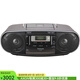 Panasonic松下RX-D55GC-K AM/FM收音機(jī) 音響盒式復(fù)古風(fēng)CD播放器立體聲 磁帶播放器 RX-D55 帶USB和音樂端口高品質(zhì)聲音 帶 2 分頻 4 揚(yáng)聲器