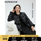 紅袖小香風(fēng)羽絨服冬季2024新款女裝水貂毛圓領(lǐng)輕熟甜美氣質(zhì)保暖短外套 黑050 L