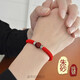 黛萊妮本命年純銀轉運珠女款朱砂手繩男粗款紅繩手鏈編織飾品朋友禮物 男款紅繩純銀朱砂（留手腕凈長(cháng)）