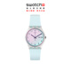 斯沃琪（Swatch）瑞士手表  無盡天藍(lán)教師節(jié)禮物雙日歷男女學(xué)生石英腕表 天藍(lán)色 34mm