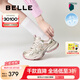 百麗（Belle）舒適拼接老爹鞋2025春季新款網(wǎng)面透氣運(yùn)動(dòng)休閑鞋B2535AM5 粉色 36 (230mm)