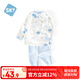 舒貝怡兒童睡衣純棉寶寶內衣套裝新春款家居服嬰兒衣服秋衣秋褲藍100CM