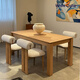 慕尼百蘭日式原木風(fēng)餐桌北歐簡(jiǎn)約實(shí)木長(cháng)方形書(shū)桌極簡(jiǎn)大板桌子白橡木工作臺 1600*800*760 【預售15天發(fā)貨】