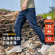 拓路者（Pioneer Camp）全身考杜拉牛仔褲男春秋款直筒長(zhǎng)褲戶外休閑男褲子耐磨彈力男裝 深藍(lán)色 32
