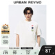 UR2025夏季新款男裝創(chuàng)意休閑刺繡圖案圓領(lǐng)短袖T恤UMM450046 本白 M