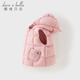戴維貝拉（DAVE＆BELLA）兒童羽絨背心防水女童連帽馬甲冬裝新款寶寶坎肩小童無(wú)袖上衣 紫粉色【現貨】 140 cm 【充絨量74.5g】