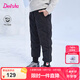 笛莎Deesha 童裝女童羽絨褲2024冬季新款寶寶保暖長褲 黑色70 140cm